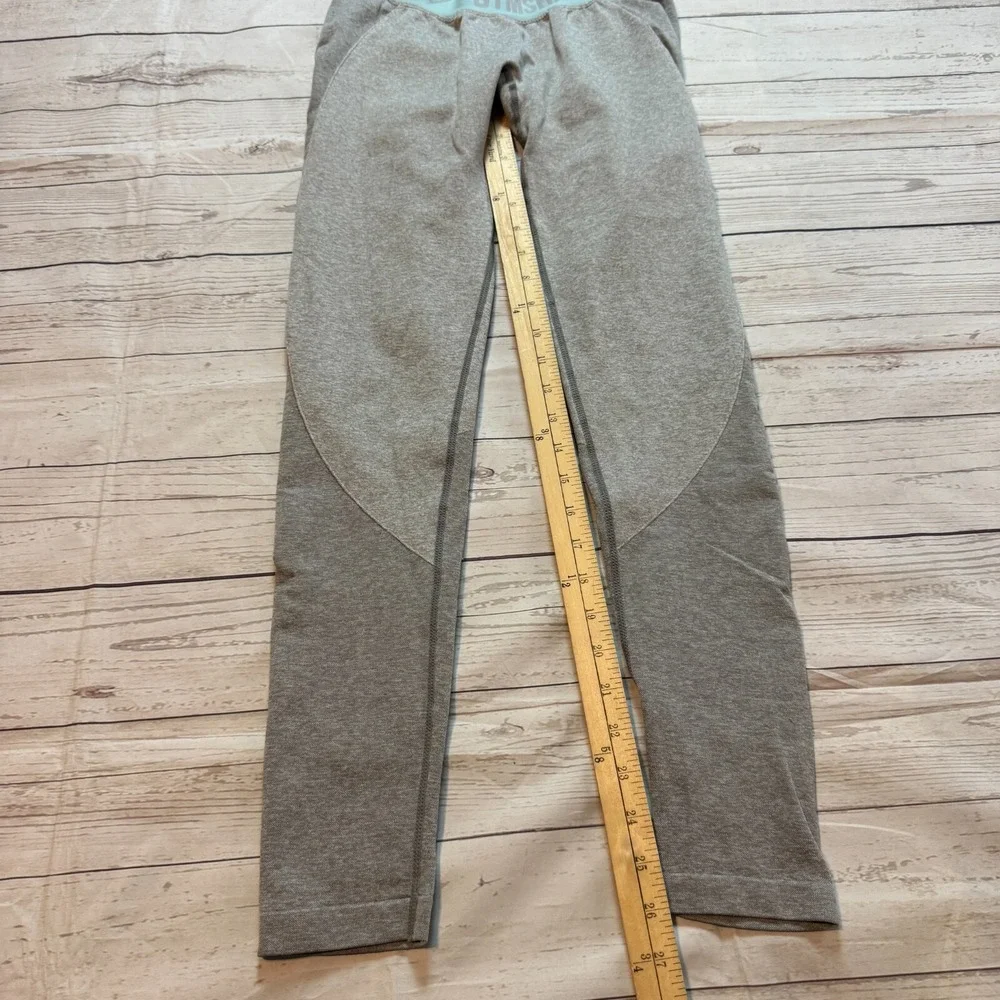 Gymshark Leggings Low Rise Gray and Teal Flex Gym‎ Women's Size Small
